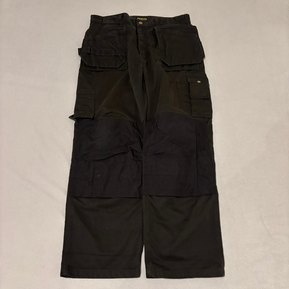 Blaklader Workwear Black Double Knee Utility Cargo Pants Mens 36x30 Heavy Duty